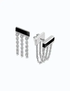 Front to Back 3-Chain Earrings