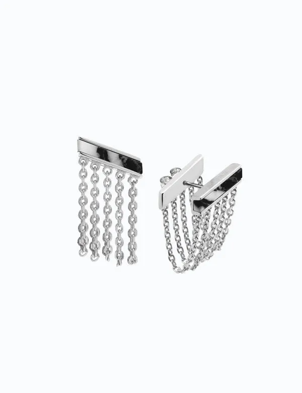 Front to Back 5-Chain Earrings
