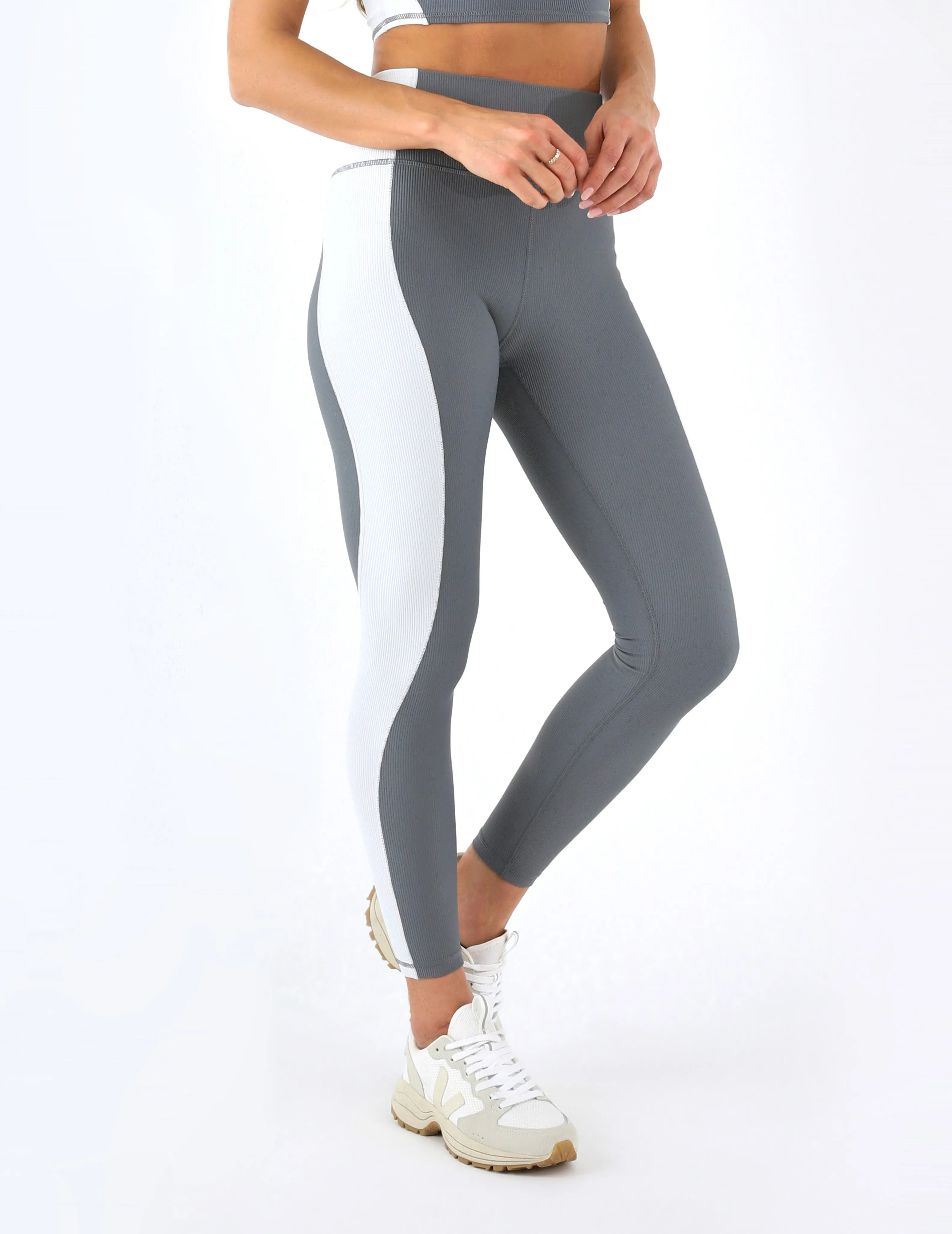 Fusion Legging: Carbon/Ash Grey