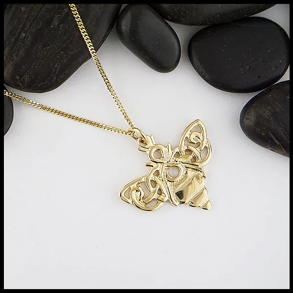 Gold Bee Pendant