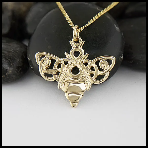 Gold Bee Pendant