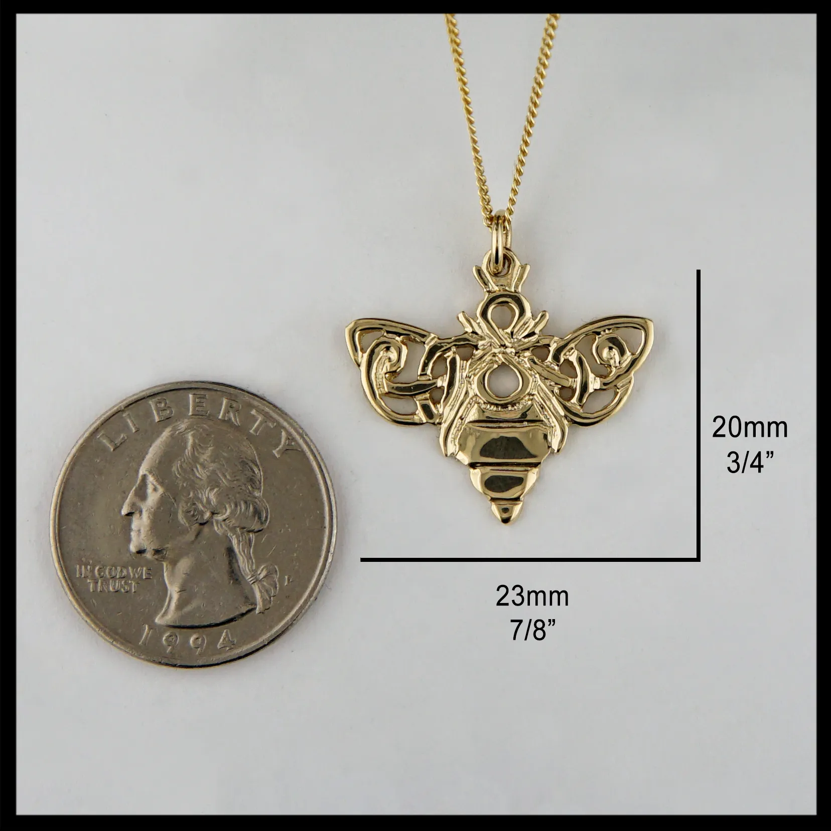 Gold Bee Pendant