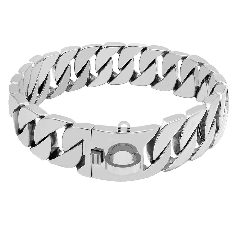Gold Cuban Link Chain Collars for Dogs