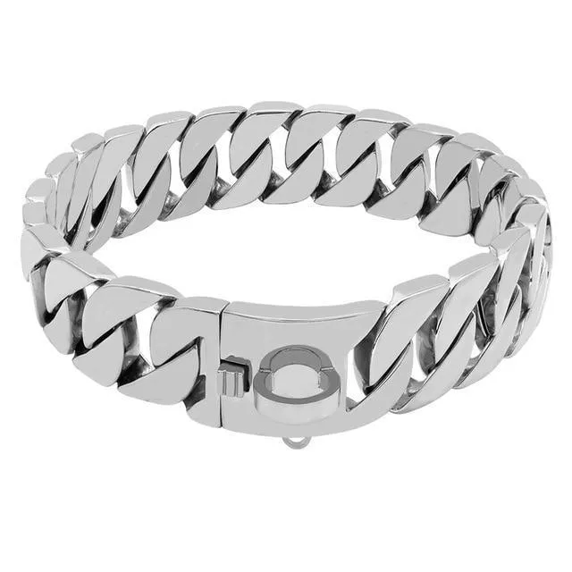 Gold Cuban Link Chain Collars for Dogs