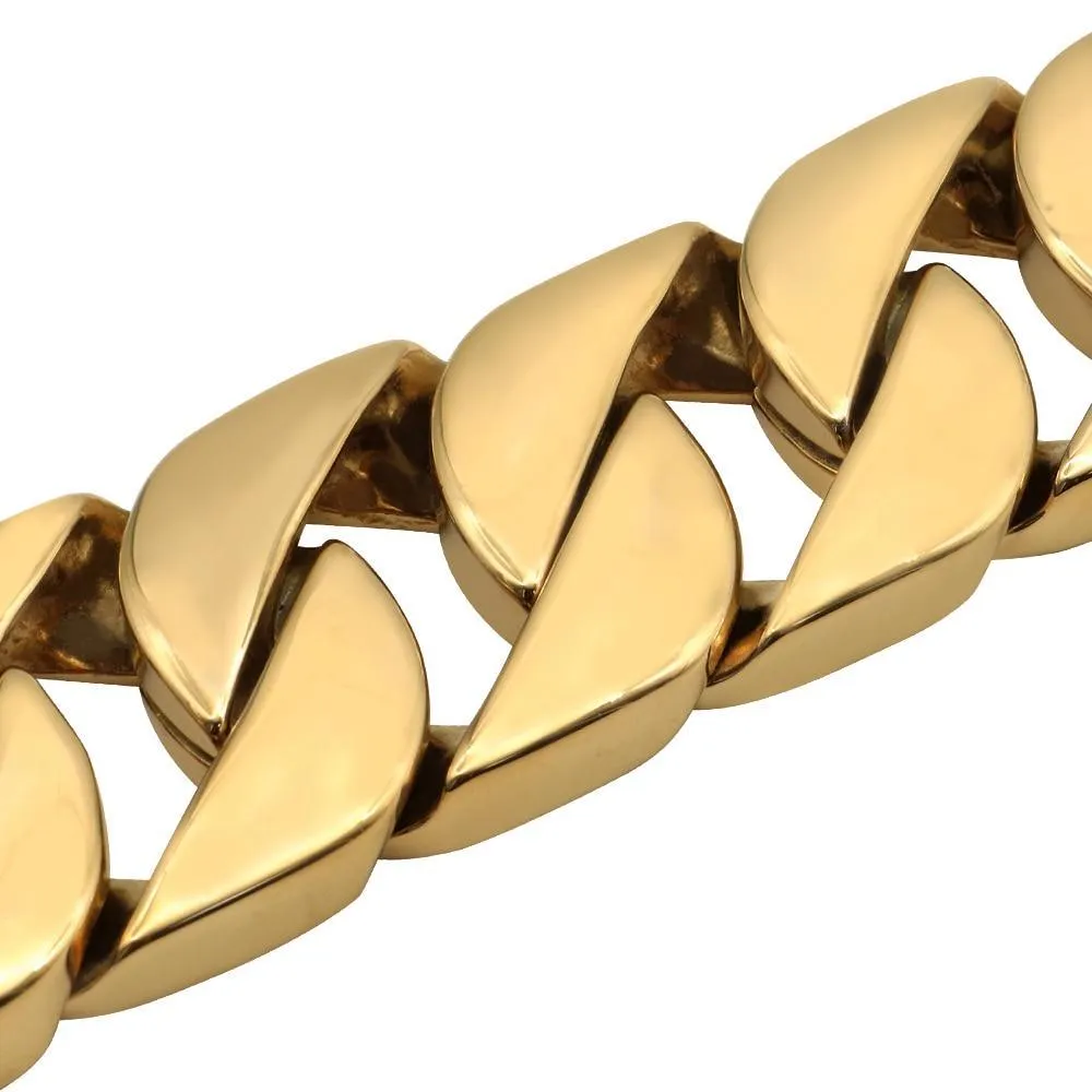 Gold Cuban Link Chain Collars for Dogs