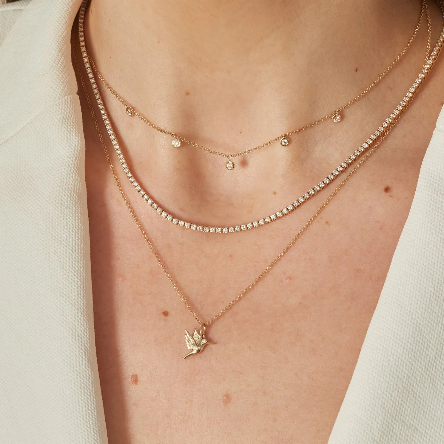 Gold Hummingbird Necklace