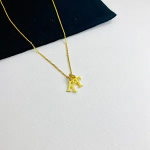 Gold Initial Necklace | One, Two or Three Letters