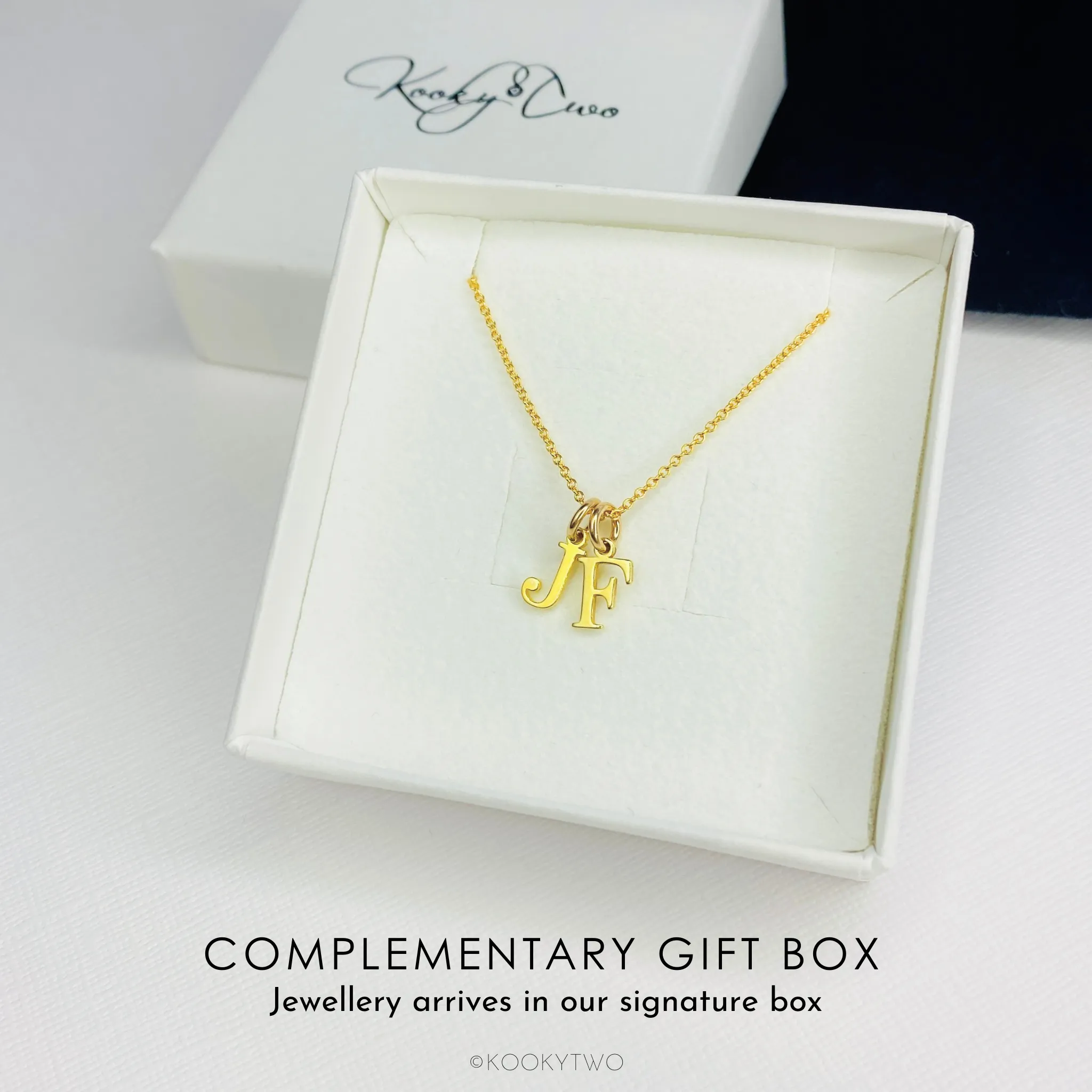 Gold Initial Necklace | One, Two or Three Letters