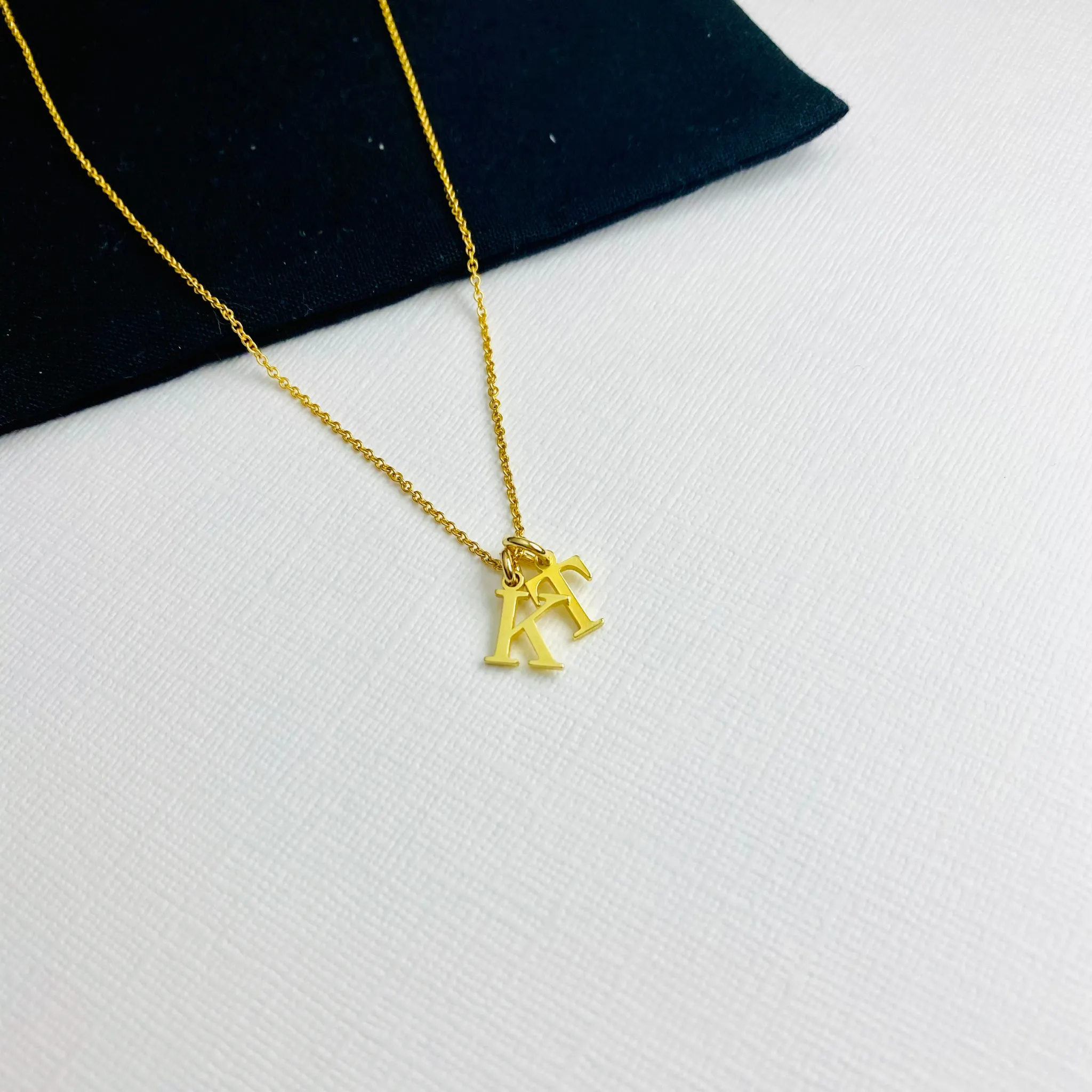 Gold Initial Necklace | One, Two or Three Letters