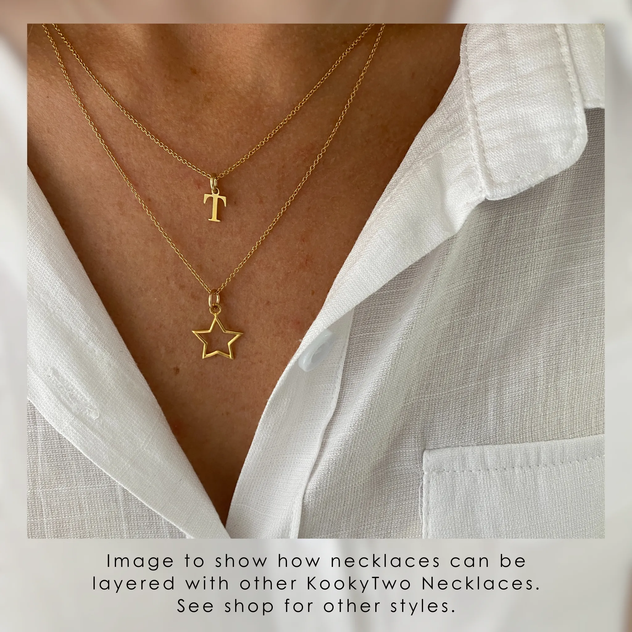 Gold Initial Necklace