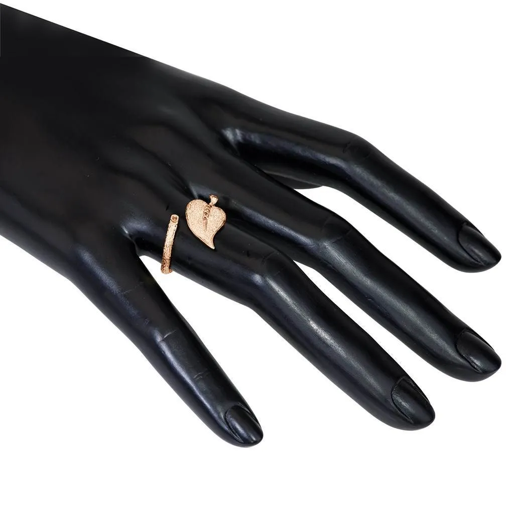Gold Leaf Ring with Diamonds