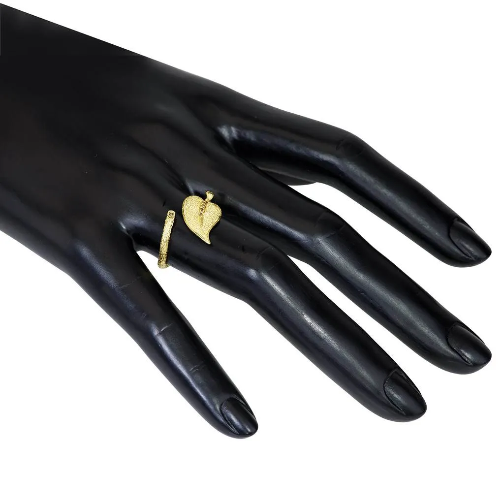 Gold Leaf Ring with Diamonds