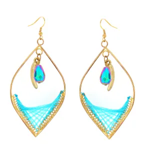 GOLD-TONE METAL RAINBOW BEAD EARRINGS  #FW1404341 (GF14)