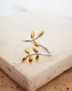 Golden Leaf Ring