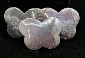 Grape Agate Butterfly Carving