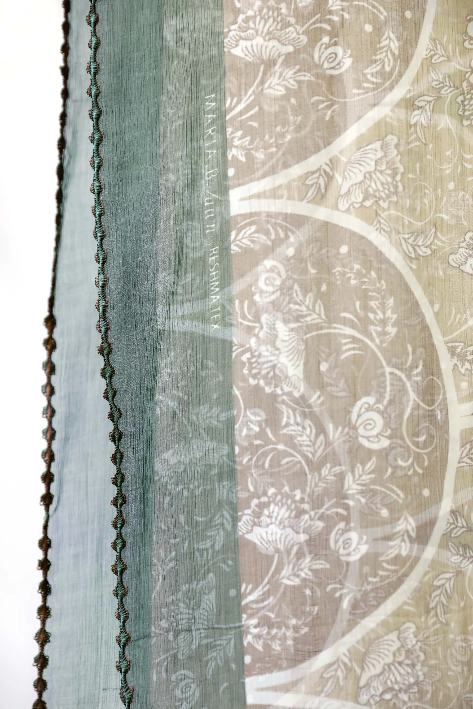 Green Cotton Embroidered Salwar Kameez - Maria B Suit
