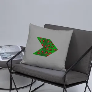 Grey African Print Basic Pillow