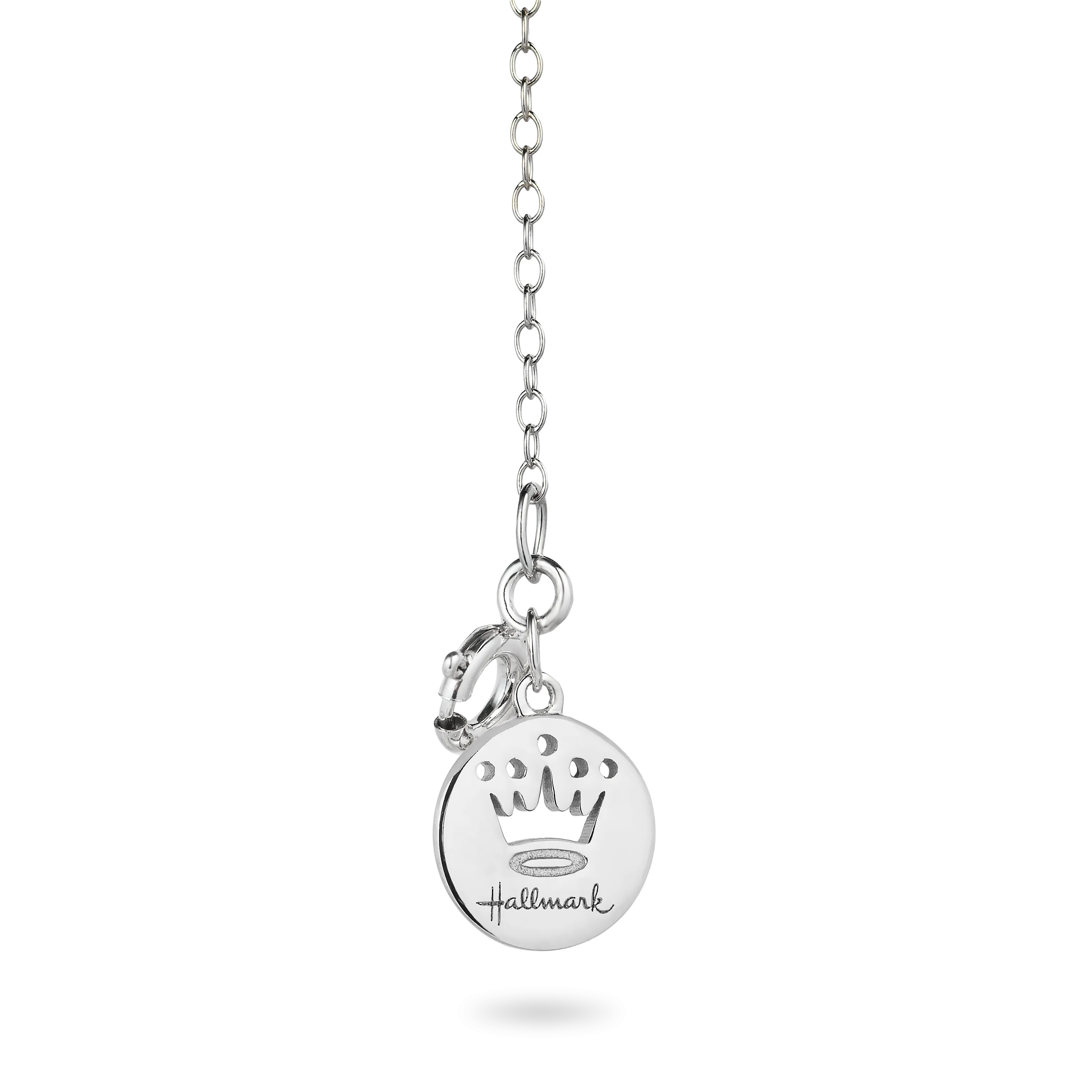 Hallmark Fine Jewelry Medium Butterfly Necklace in Sterling Silver with Diamonds