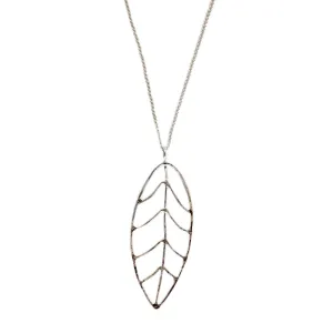 Hammered Leaf Pendant Necklace