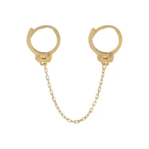 Handcuff Huggie Earring 14K