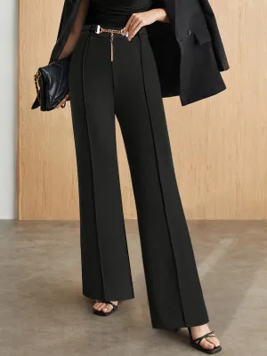 Hazel Blues® |  Chain Detail High Waist Pants