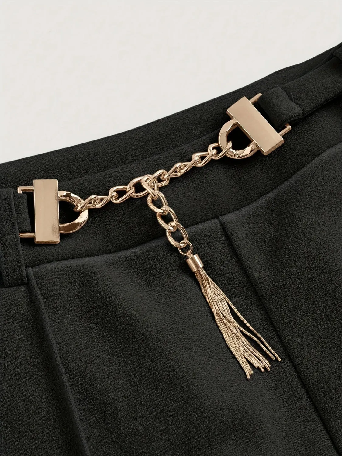 Hazel Blues® |  Chain Detail High Waist Pants