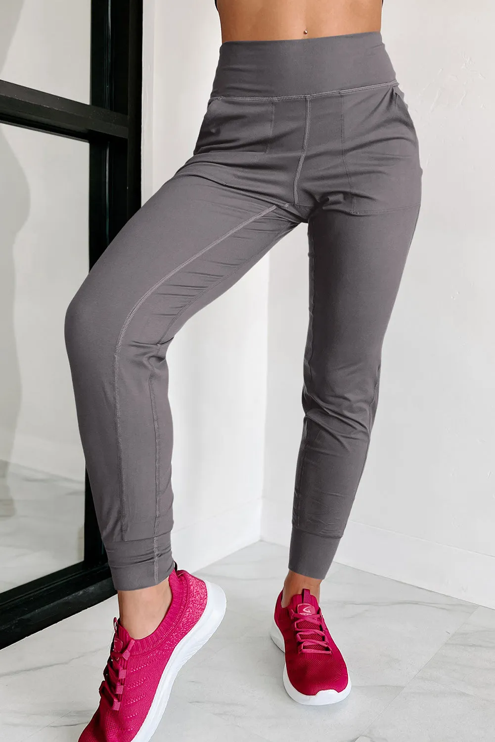 Hazel Blues® |  High Waist Joggers with Pockets
