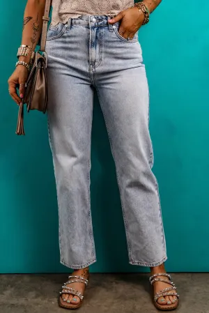 Hazel Blues® |  Pocketed Mid-Rise Waist Jeans