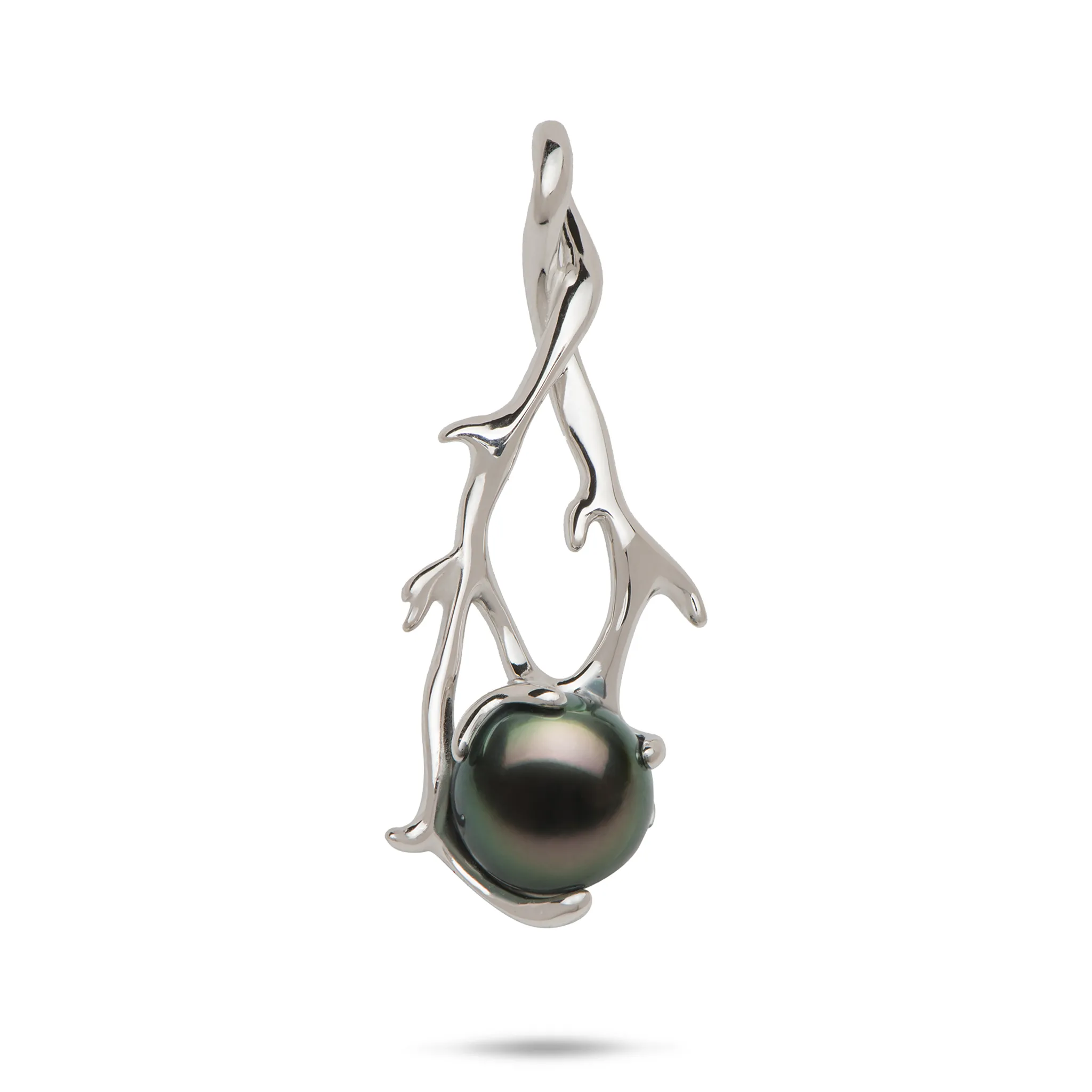 Heritage Tahitian Pearl Pendant in White Gold - 9-10mm
