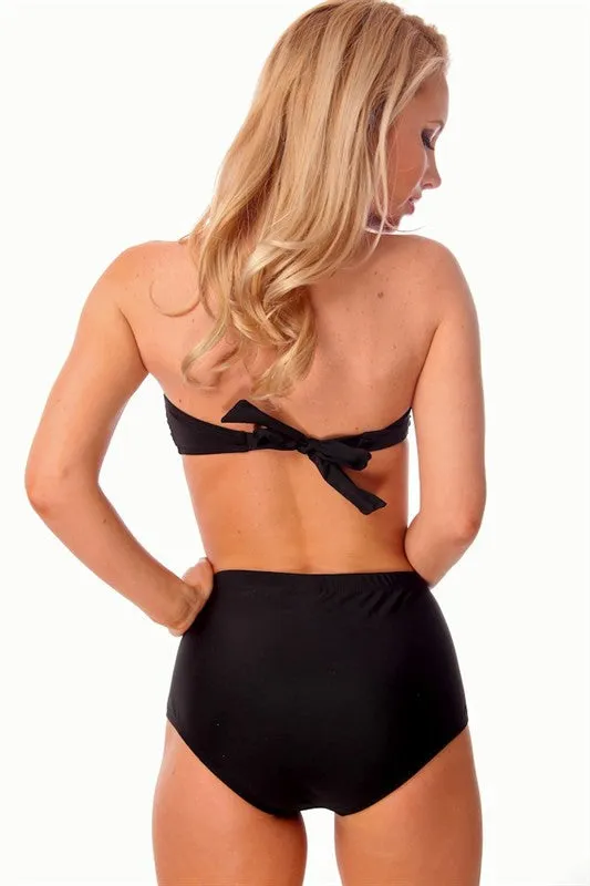 High Waist Halter Bow Bikini