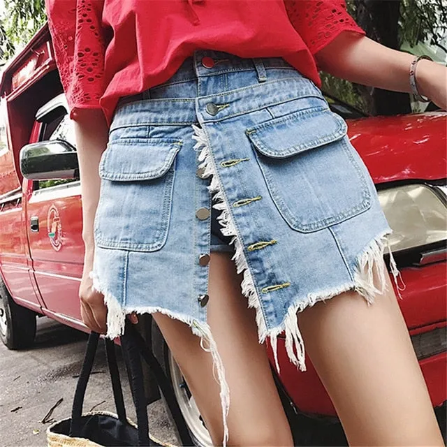 High Waist  Soft Retro Single Breasted