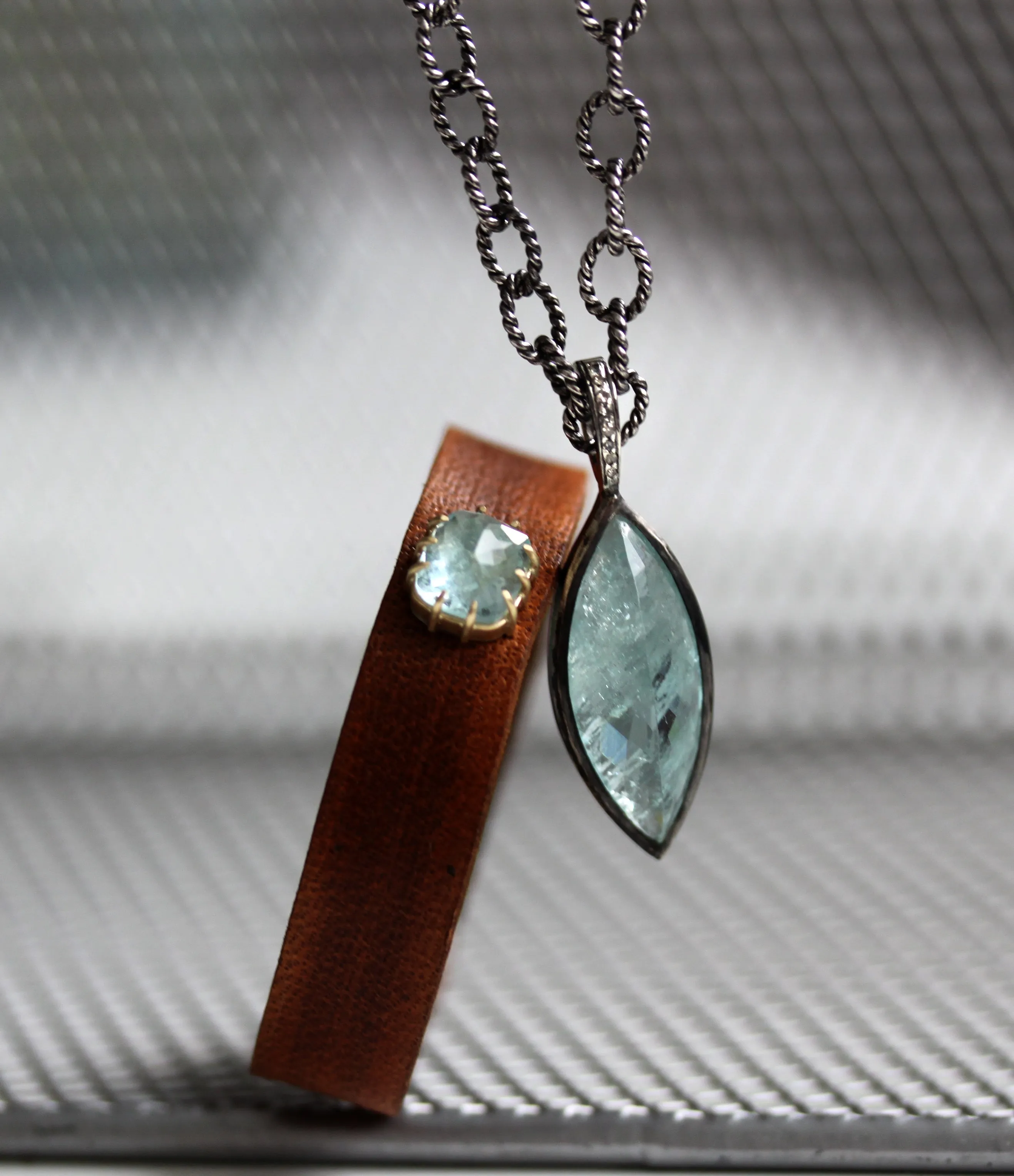 Icy Aquamarine Necklace