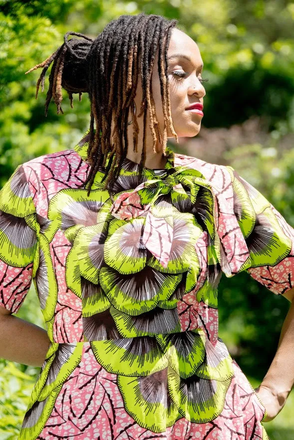 Ifako Dress - High low bold pattern