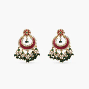 Inca Antique Jadau Chandbali Earrings