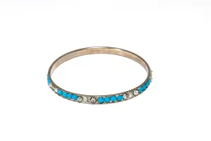 Indian Pakistani Silver Bracelet With Precious Stones