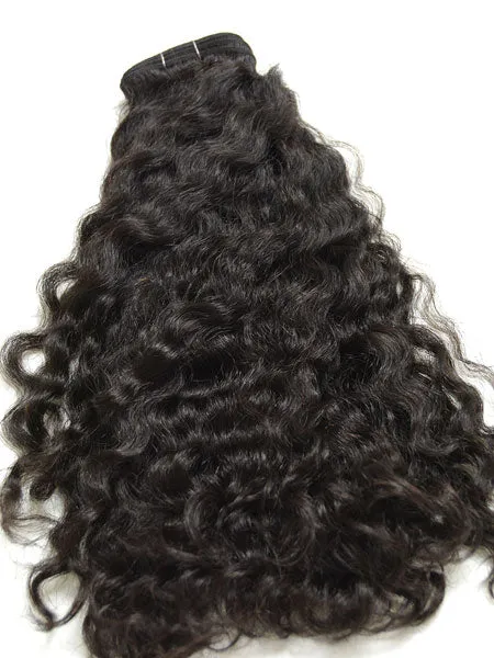 Indian Remy Kinky Wave Human Hair Extensions - Wefted Hair 18"