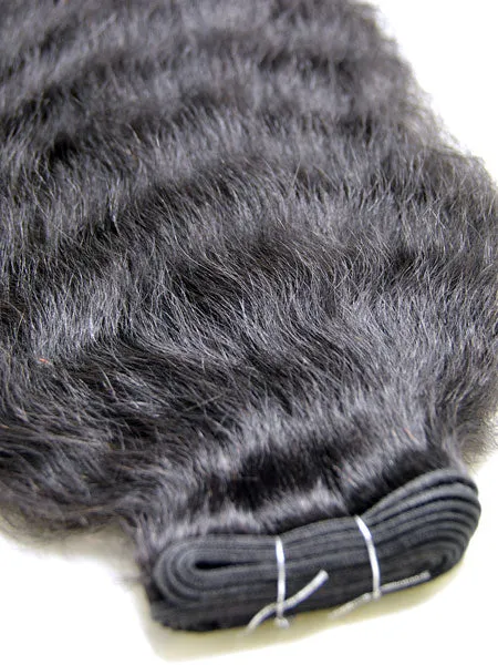 Indian Remy Kinky Wave Human Hair Extensions - Wefted Hair 18"