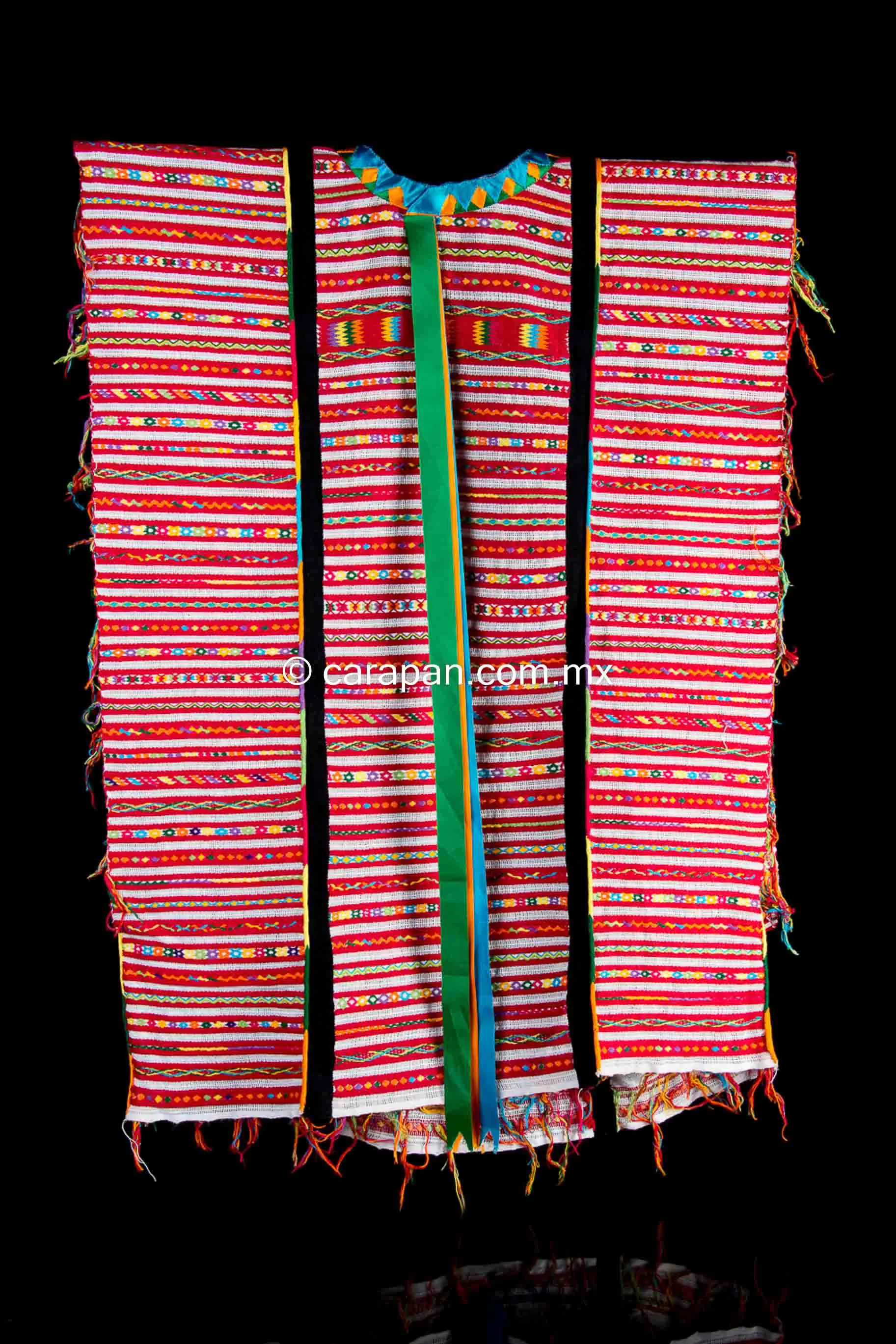 Indigenous Huipil Dress Triqui Textile Backstrap Loomed in Oaxaca