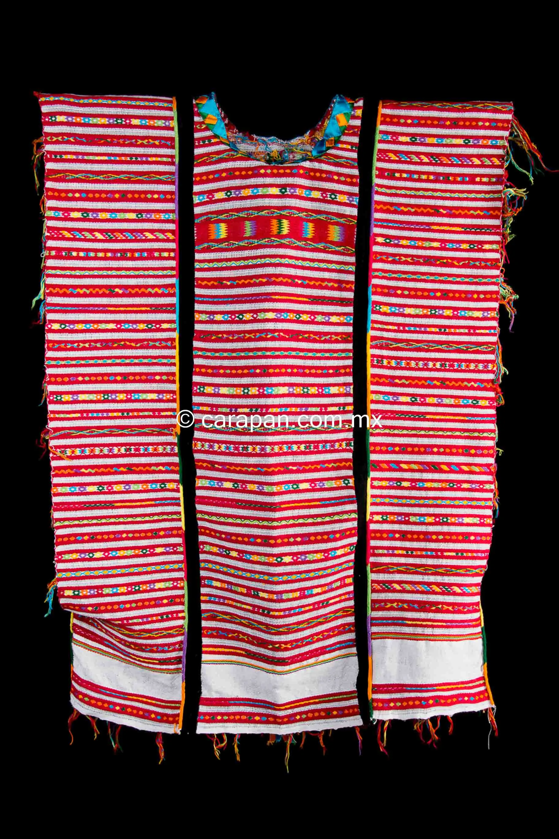 Indigenous Huipil Dress Triqui Textile Backstrap Loomed in Oaxaca