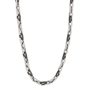 Italgem Stainless Steel and Black Plated (4.5mm) Cylinder Link Chain