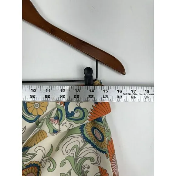 J.CREW Women’s Size 6 Tie-waist Skirt in Ornate Retro Floral Style G0962