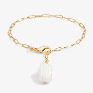 Joma Lumi Pearl Chain Gold Bracelet