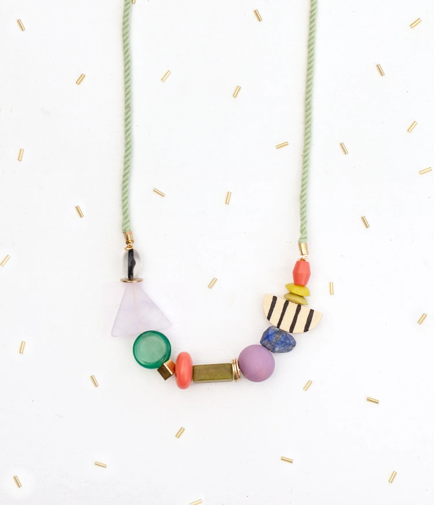 Kaleidoscope Statement Necklace, colorful statement necklace, maximalism, natural stone necklace, bold jewelry, rainbow necklace
