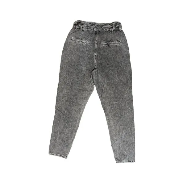 KanCan Women's High Rise 90s Slouch Acid Wash Black Jeans Size 25 Distressed Y2K