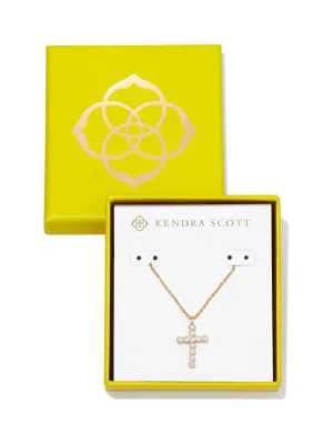 Kendra Scott Boxed Cross Crystal Pendant Necklace
