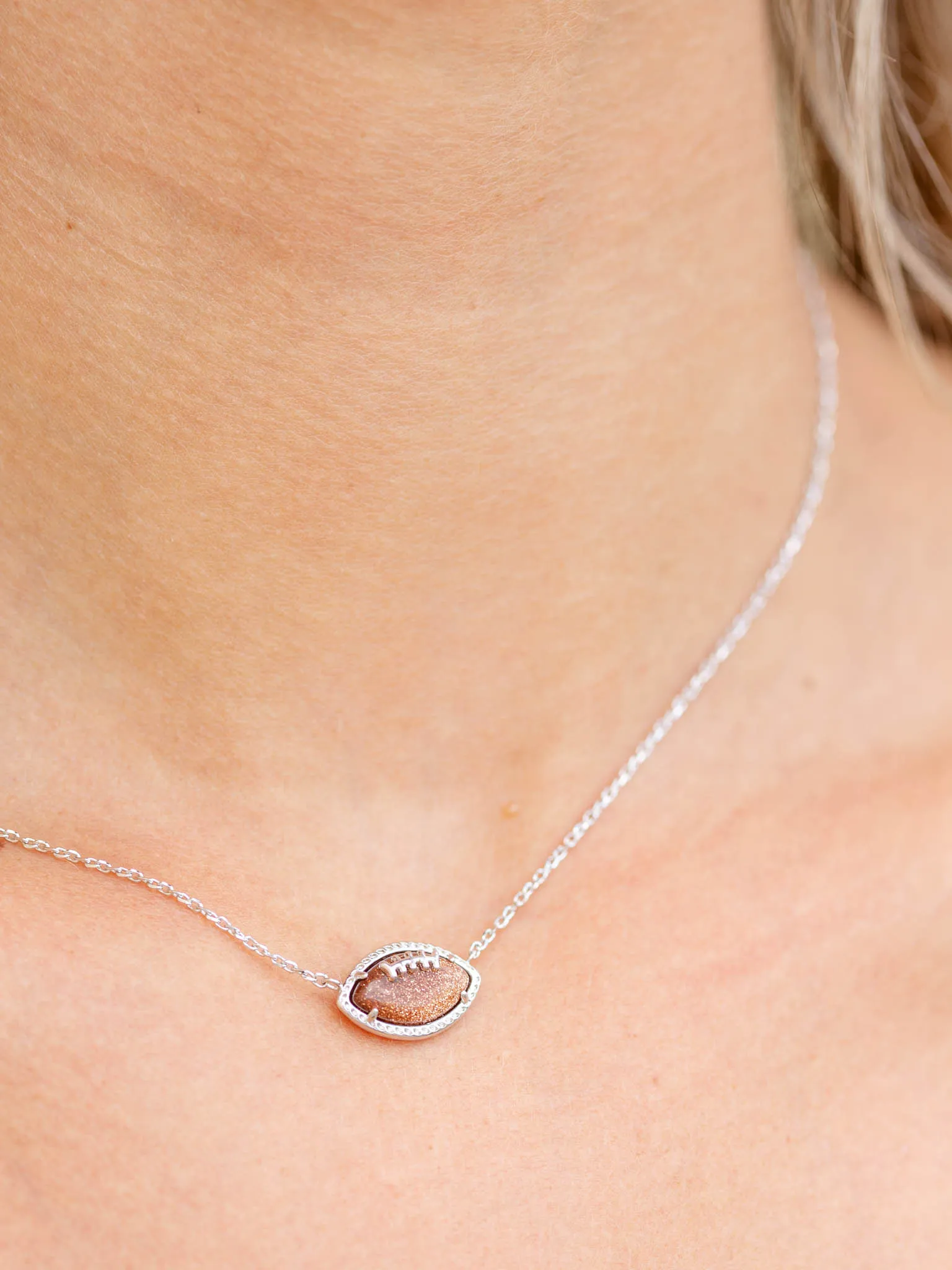 Kendra Scott Football Pendant Necklace