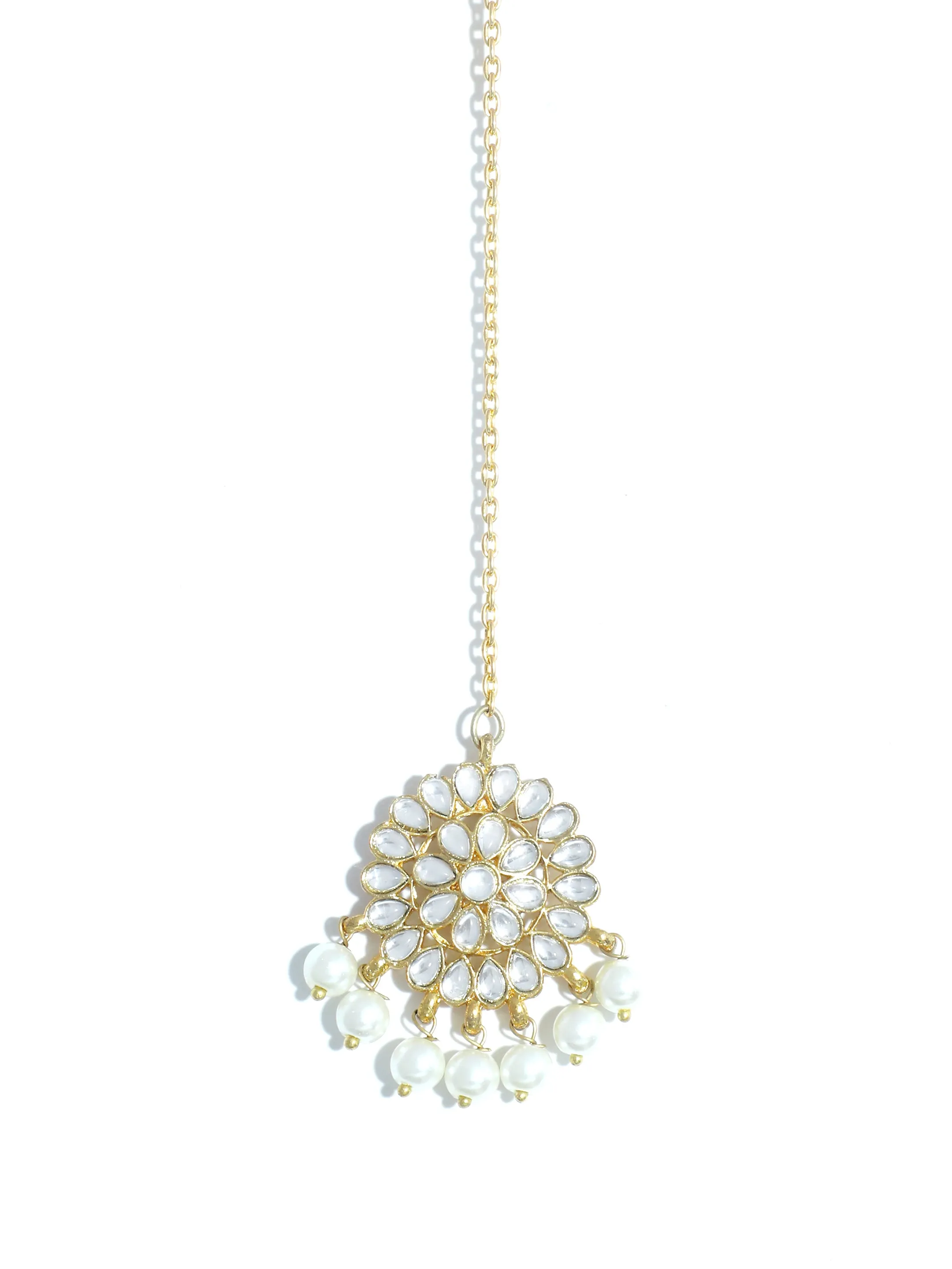 Kundan White Choker Necklace Set