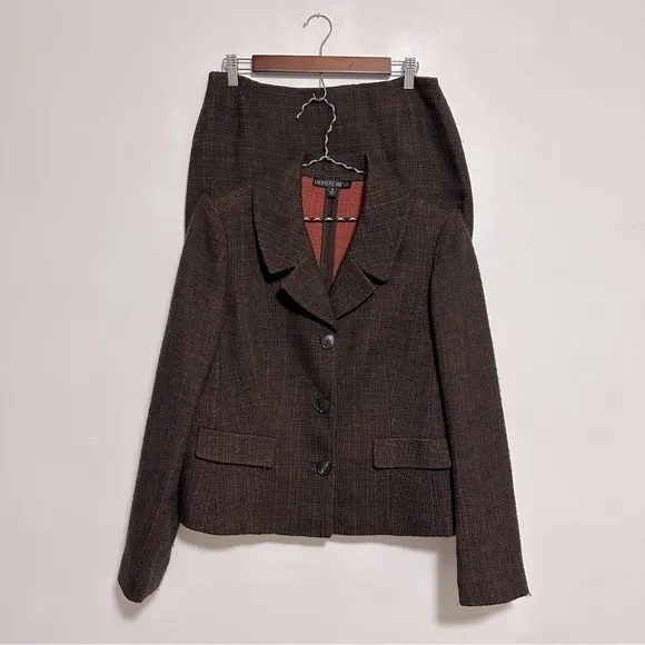 Lafayette 148 Virgin Wool Tweed Suit Skirt Set