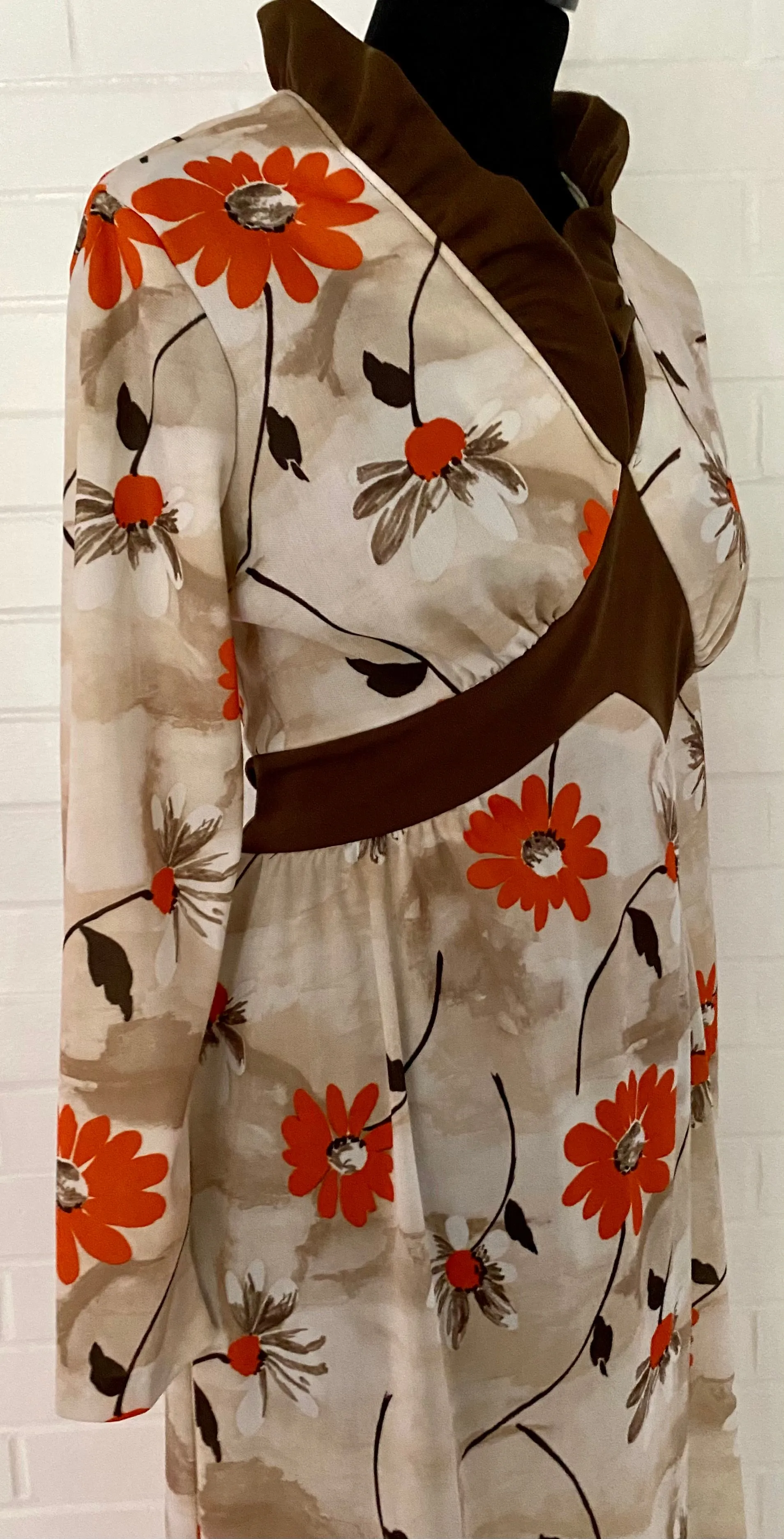 Late 60s/ Early 70s Flowered Maxi Dress