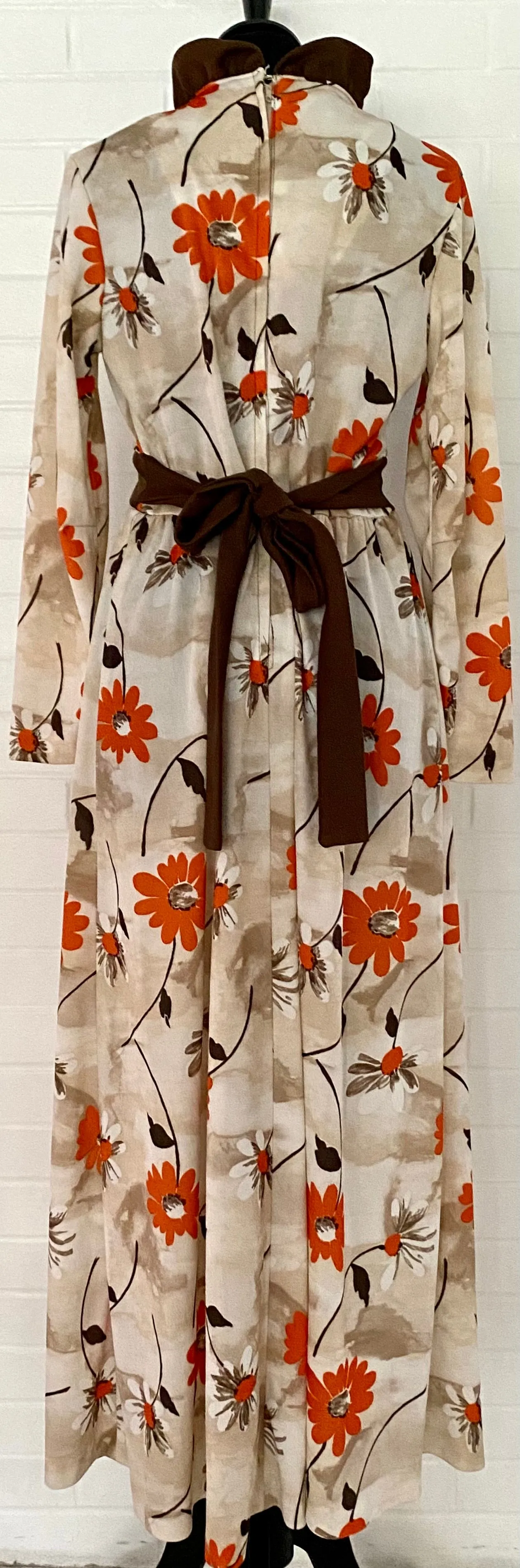 Late 60s/ Early 70s Flowered Maxi Dress